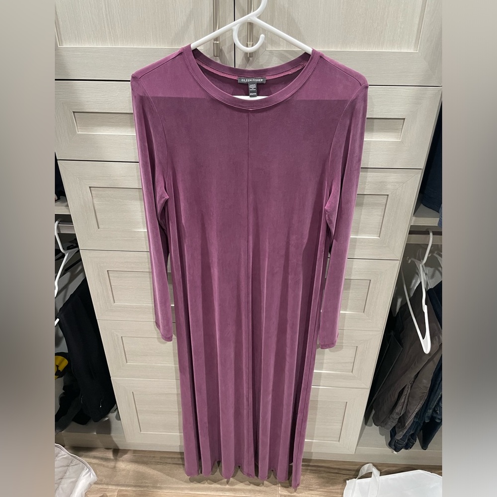 Eileen fisher maxi dress long sleeve